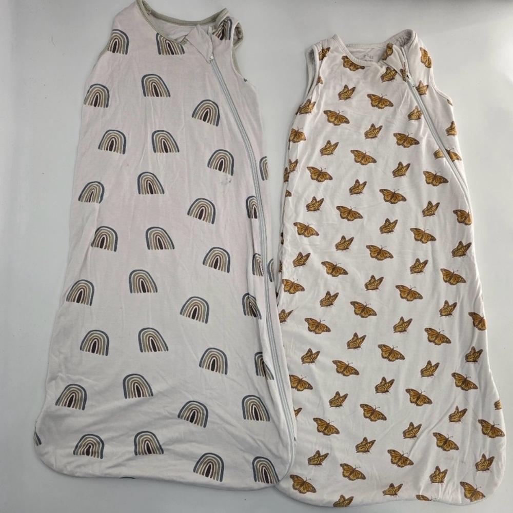 Kyte BABY Kids Pajamas Sleep Sacks - Rainbow and butterfly Patterns